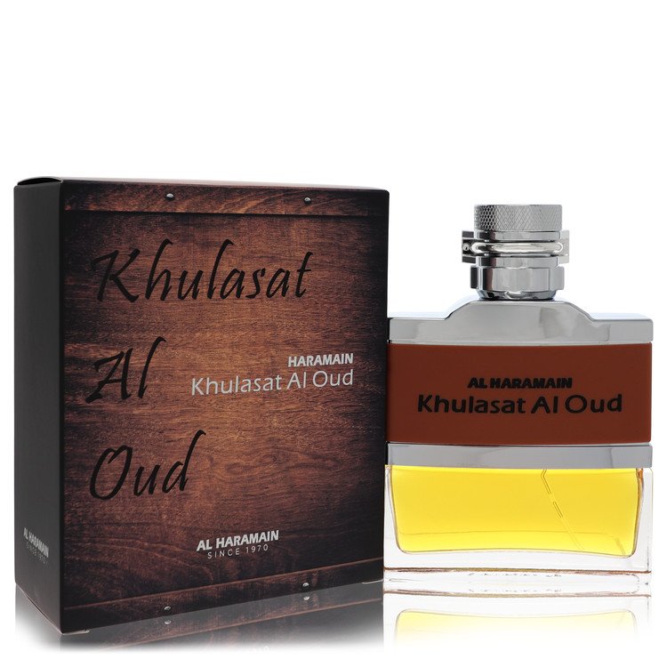 Al Haramain Khulasat Al Oud by Al Haramain Eau De Parfum Spray (Unisex) 3.4 oz for Men - Fragrance Spice