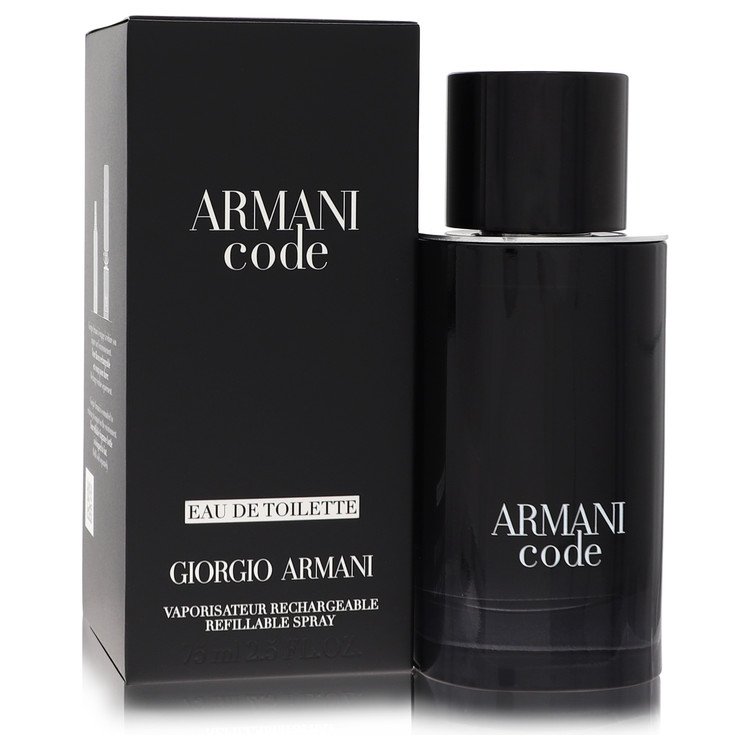 Armani Code by Giorgio Armani Eau De Toilette Spray Refillable 2.5 oz for Men - Fragrance Spice