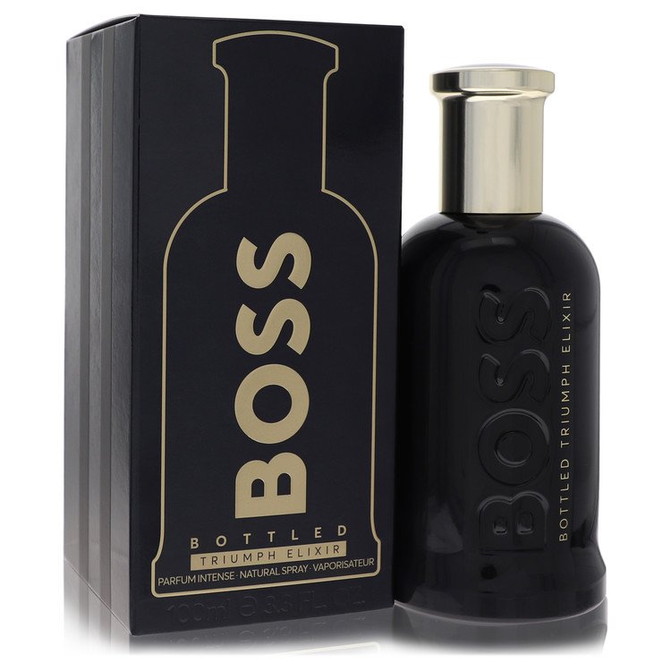 Boss Bottled Triumph Elixir by Hugo Boss Eau De Parfum Intense Spray 3.4 oz for Men - Fragrance Spice