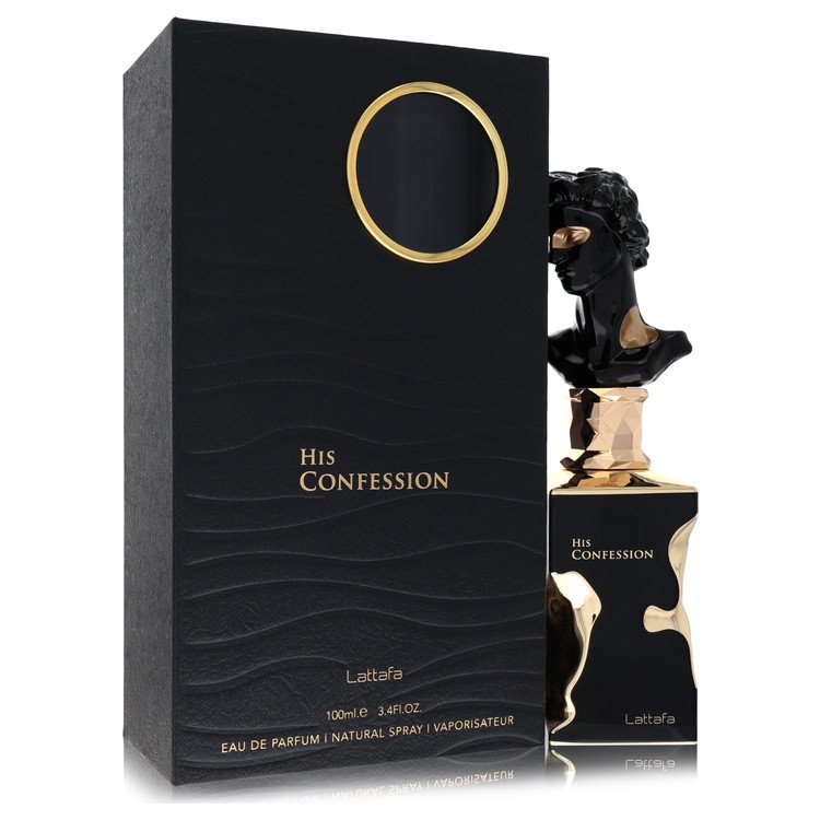 Lattafa His Confession by Lattafa Eau De Parfum Spray 3.4 oz for Men - Fragrance Spice