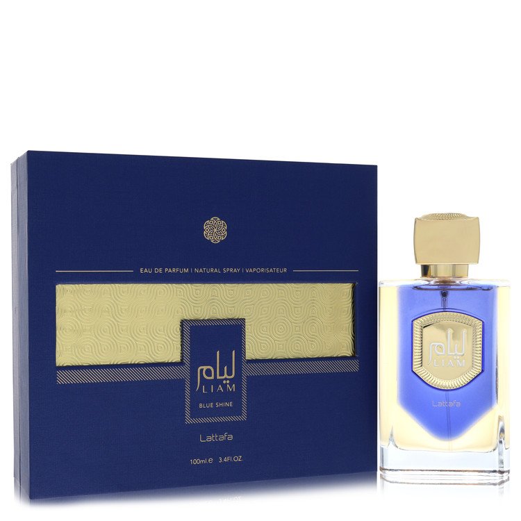 Lattafa Liam Blue Shine by Lattafa Eau De Parfum Spray (Unisex) 3.4 oz for Men - Fragrance Spice