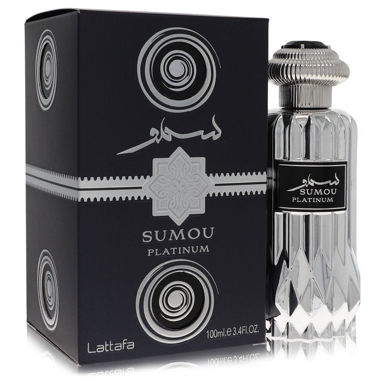 Lattafa Sumou Platinum by Lattafa Eau De Parfum Spray (Unisex) 3.4 oz for Men - Fragrance Spice