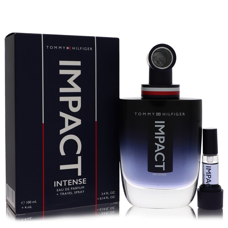 Tommy Hilfiger Impact Intense by Tommy Hilfiger Eau De Parfum Spray + 0.14 Travel Spray 3.4 oz for Men - Fragrance Spice