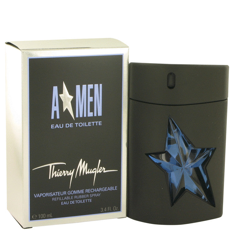 ANGEL by Thierry Mugler Eau De Toilette Spray Refillable (Rubber) 3.4 oz for Men - Fragrance Spice