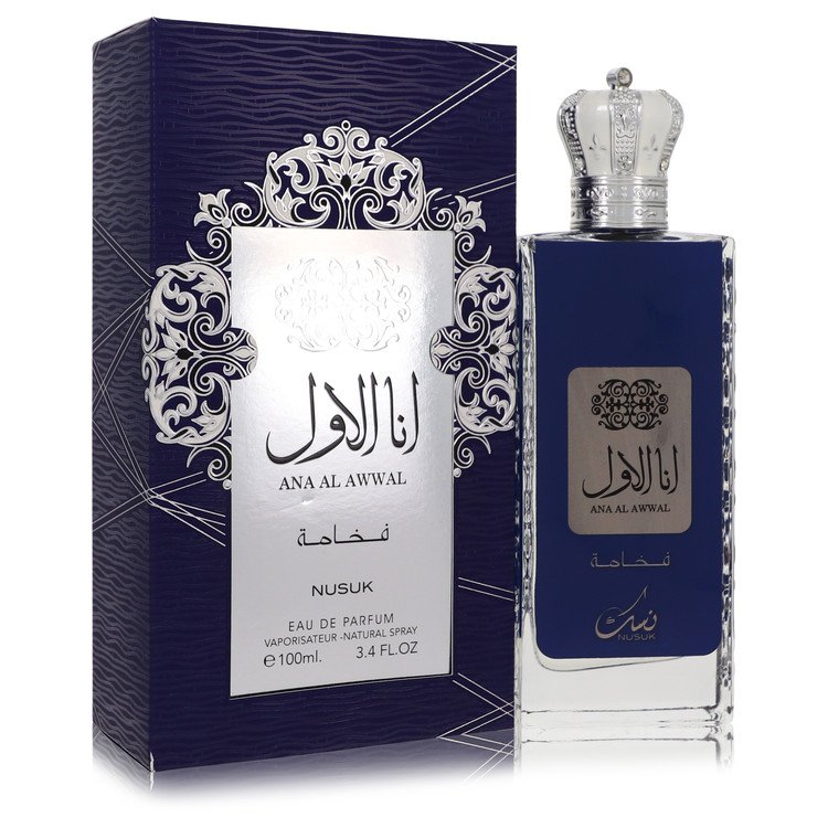 Ana Al Awwal Blue by Nusuk Eau De Parfum Spray 3.4 oz for Men - Fragrance Spice