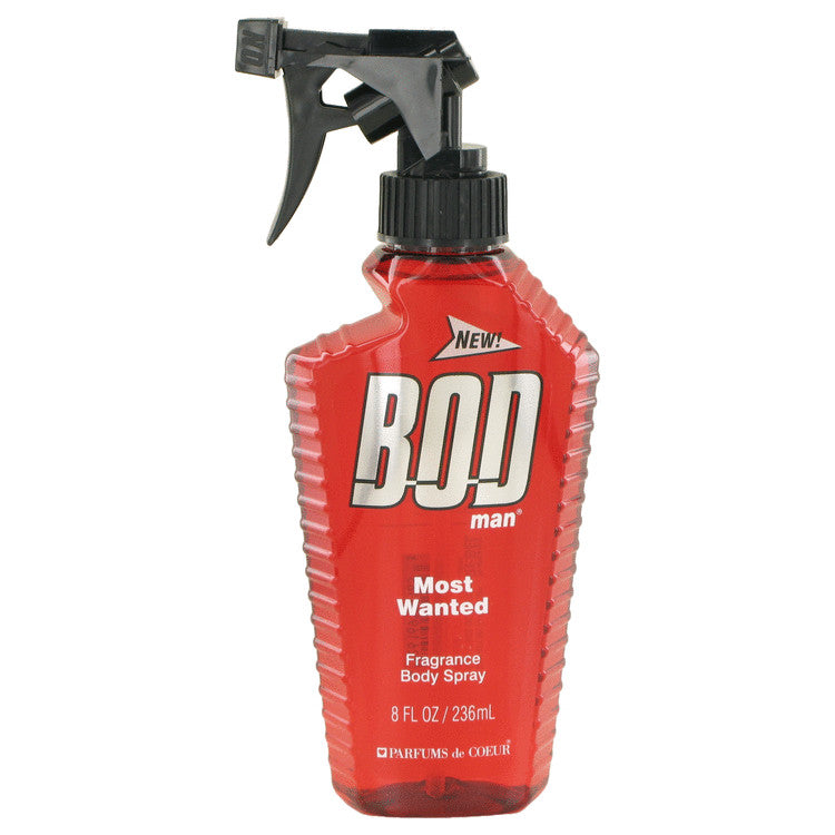 Bod Man Most Wanted by Parfums De Coeur Fragrance Body Spray 8 oz for Men - Fragrance Spice