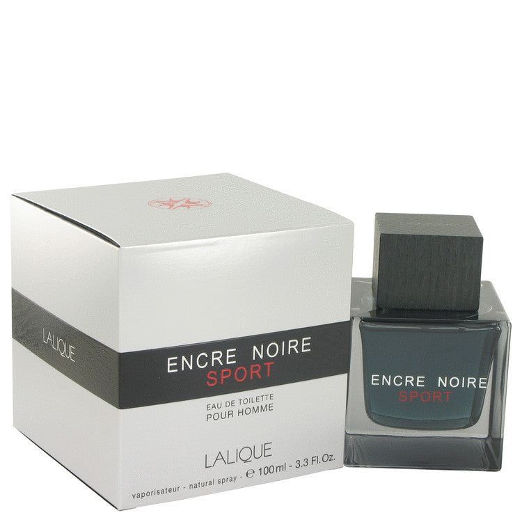 Encre Noire Sport by Lalique Eau De Toilette Spray 3.3 oz for Men - Fragrance Spice