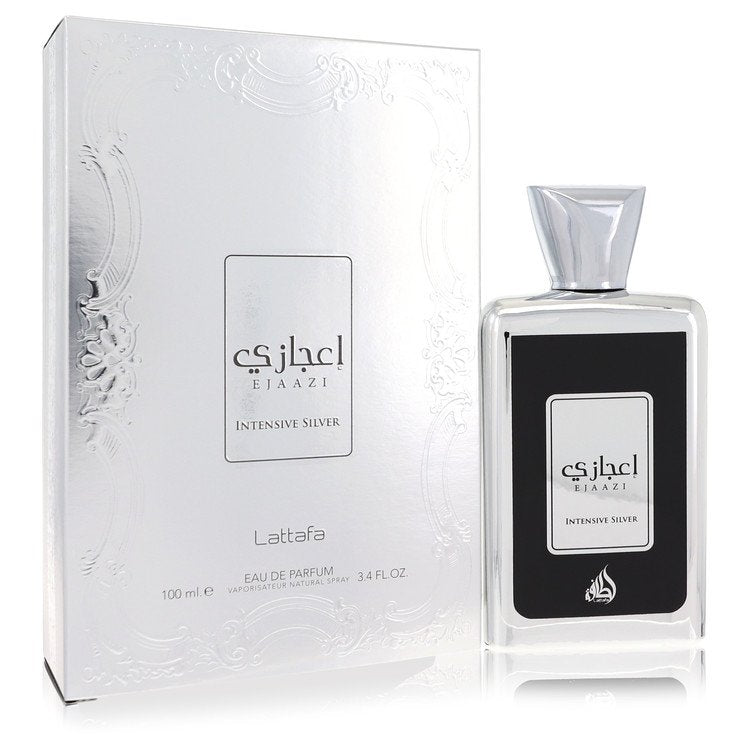 Lattafa Ejaazi Intensive Silver by Lattafa Eau De Parfum Spray (Unisex) 3.4 oz for Women - Fragrance Spice