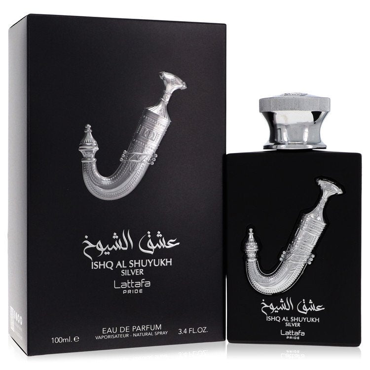 Lattafa Pride Ishq Al Shuyukh Silver by Lattafa Eau De Parfum Spray (Unisex) 3.4 oz for Men - Fragrance Spice