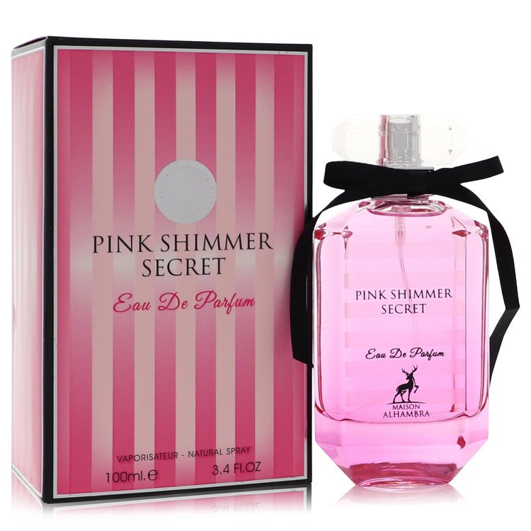 Pink Shimmer Secret by Maison Alhambra Eau De Parfum Spray 3.4 oz for Women - Fragrance Spice