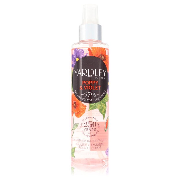 Yardley Poppy & Violet by Yardley London Body Mist 6.8 oz for Women - Fragrance Spice
