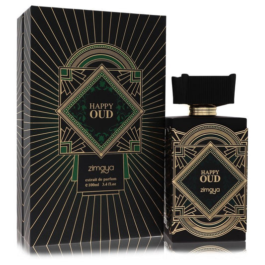 Afnan Zimaya Happy Oud by Afnan Extrait De Parfum Spray (Unisex) 3.4 oz for Men - Fragrance Spice