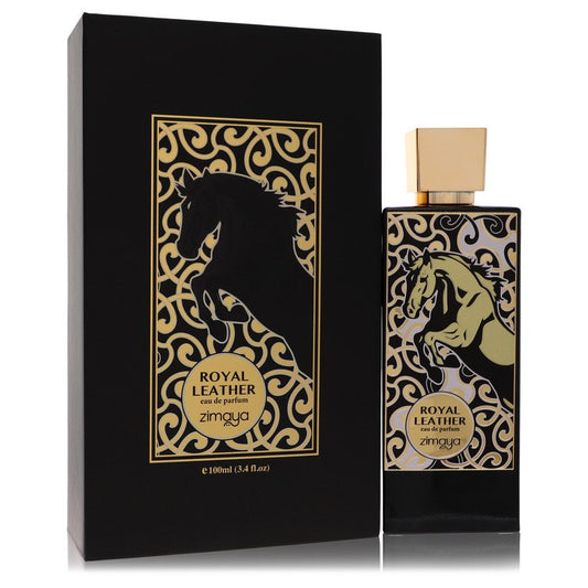 Afnan Zimaya Royal Leather by Afnan Eau De Parfum Spray (Unisex) 3.4 oz for Men - Fragrance Spice