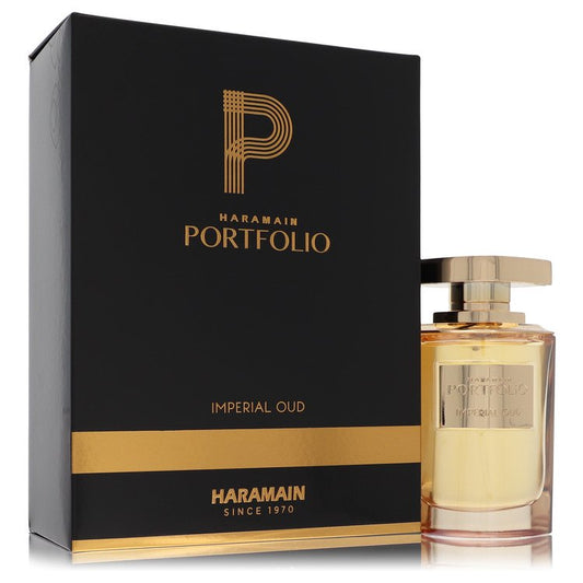 Al Haramain Portfolio Imperial Oud by Al Haramain Eau De Parfum Spray (Unisex) 2.5 oz for Men - Fragrance Spice