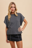 Annie Wear Checkered Round Neck Short Sleeve T-Shirt - Fragrance Spice
