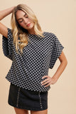 Annie Wear Checkered Round Neck Short Sleeve T-Shirt - Fragrance Spice