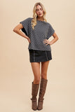 Annie Wear Checkered Round Neck Short Sleeve T-Shirt - Fragrance Spice