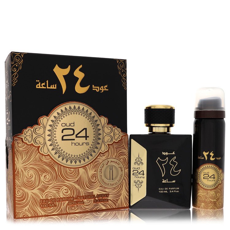 Ard Al Zaafaran Oud 24 Hours by Al Zaafaran Eau De Parfum Spray + 1.7oz Perfumed Spray (Unisex) 3.4 oz for Men - Fragrance Spice