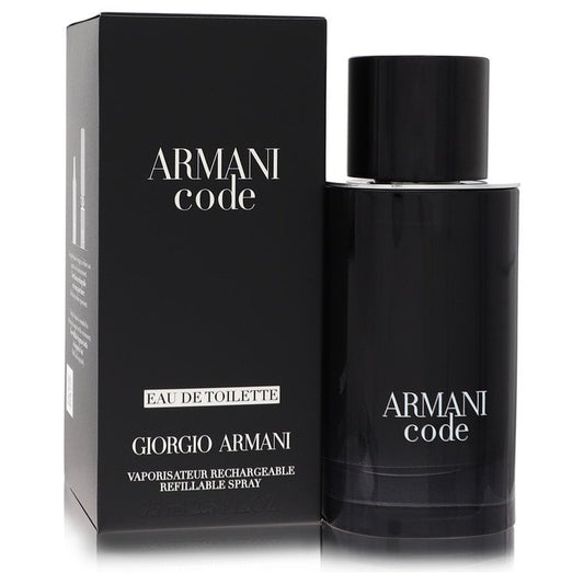 Armani Code by Giorgio Armani Eau De Toilette Spray Refillable 2.5 oz for Men - Fragrance Spice