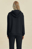 Basic Bae Full Size Air Scuba Drawstring Long Sleeve Hoodie with Kangaroo Pocket - Fragrance Spice