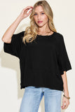 Basic Bae Full Size Bamboo Round Neck Exposed Seam T-Shirt - Fragrance Spice