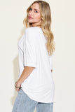Basic Bae Full Size Bamboo V-Neck Drop Shoulder T-Shirt - Fragrance Spice