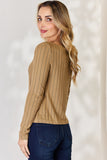 Basic Bae Full Size Ribbed Long Sleeve T-Shirt - Fragrance Spice