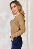 Basic Bae Full Size Ribbed Long Sleeve T-Shirt - Fragrance Spice