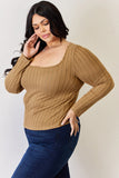 Basic Bae Full Size Ribbed Long Sleeve T-Shirt - Fragrance Spice