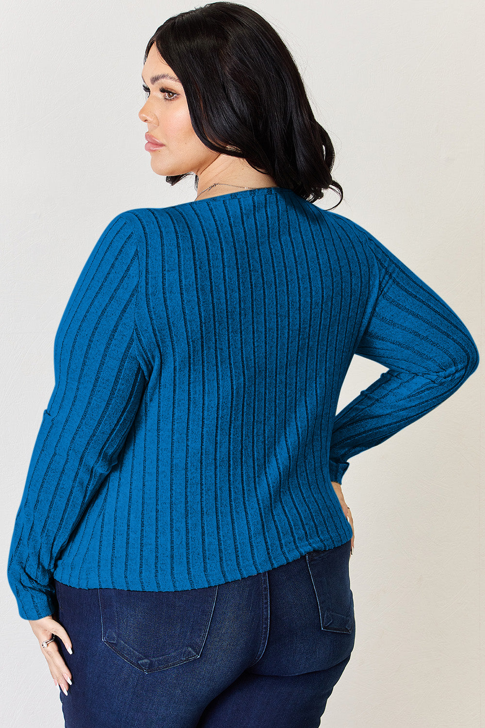 Basic Bae Full Size Ribbed Long Sleeve T-Shirt - Fragrance Spice