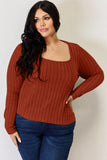 Basic Bae Full Size Ribbed Long Sleeve T-Shirt - Fragrance Spice
