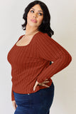 Basic Bae Full Size Ribbed Long Sleeve T-Shirt - Fragrance Spice