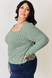 Basic Bae Full Size Ribbed Long Sleeve T-Shirt - Fragrance Spice