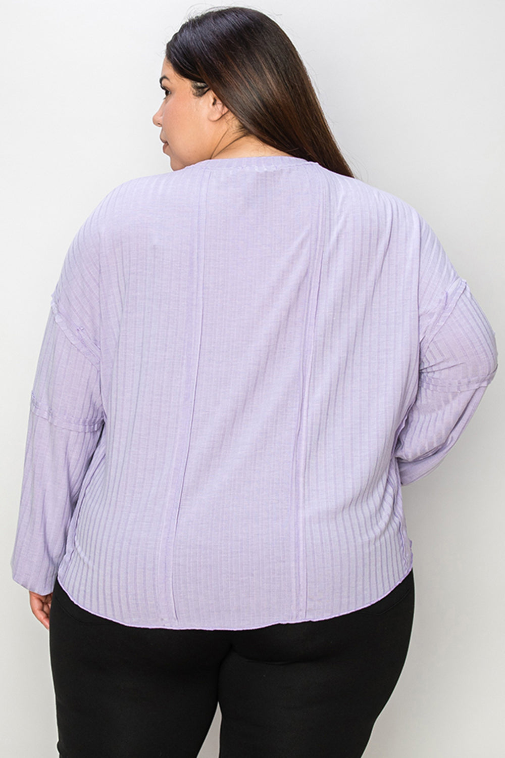 Basic Bae Full Size Ribbed Round Neck Long Sleeve T-Shirt - Fragrance Spice