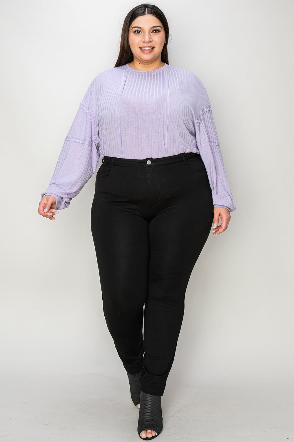 Basic Bae Full Size Ribbed Round Neck Long Sleeve T-Shirt - Fragrance Spice