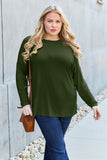 Basic Bae Full Size Round Neck Dropped Shoulder T-Shirt - Fragrance Spice