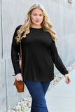 Basic Bae Full Size Round Neck Dropped Shoulder T-Shirt - Fragrance Spice