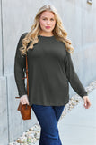 Basic Bae Full Size Round Neck Dropped Shoulder T-Shirt - Fragrance Spice