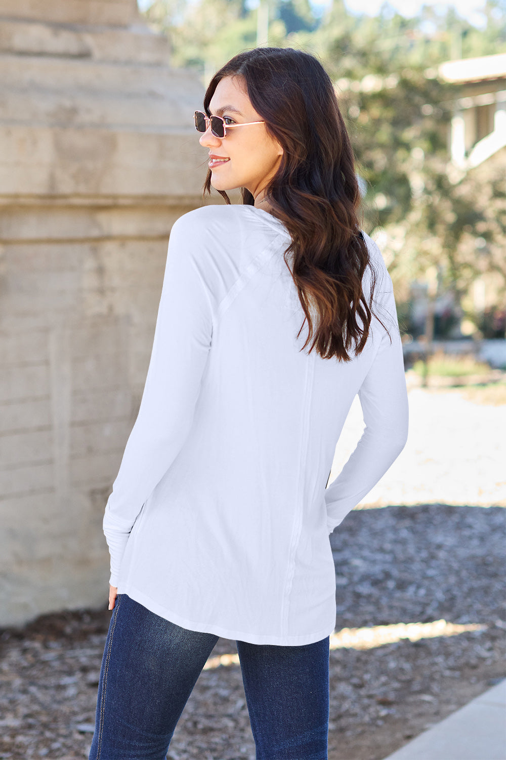 Basic Bae Full Size Round Neck Long Sleeve T-Shirt - Fragrance Spice