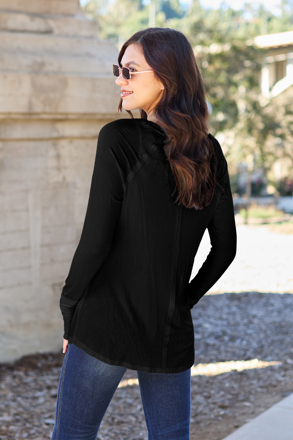 Basic Bae Full Size Round Neck Long Sleeve T-Shirt - Fragrance Spice