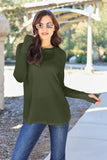 Basic Bae Full Size Round Neck Long Sleeve T-Shirt - Fragrance Spice
