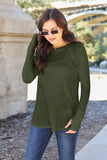 Basic Bae Full Size Round Neck Long Sleeve T-Shirt - Fragrance Spice