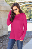 Basic Bae Full Size Round Neck Long Sleeve T-Shirt - Fragrance Spice