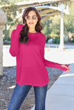 Basic Bae Full Size Round Neck Long Sleeve T-Shirt - Fragrance Spice