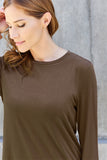 Basic Bae Full Size Round Neck Long Sleeve Top - Fragrance Spice
