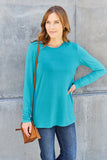 Basic Bae Full Size Round Neck Long Sleeve Top - Fragrance Spice