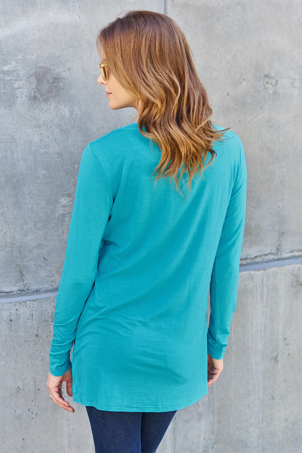 Basic Bae Full Size Round Neck Long Sleeve Top - Fragrance Spice