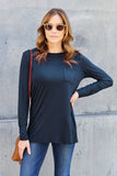 Basic Bae Full Size Round Neck Long Sleeve Top - Fragrance Spice