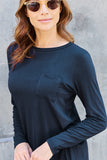 Basic Bae Full Size Round Neck Long Sleeve Top - Fragrance Spice