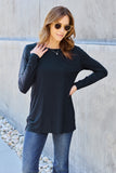 Basic Bae Full Size Round Neck Long Sleeve Top - Fragrance Spice